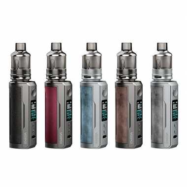 Voopoo Drag X Plus Pod Mod çeşitleri, siyah, kırmızı, mavi, kahve ve gri renk seçenekleri.