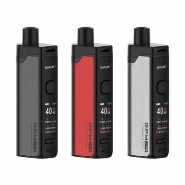 Smok RPM Lite 40W Pod Mod Gri, Kırmızı ve Gümüş renk seçenekleri.