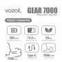 Vozol Gear 7000 Puff Peach Mango Smoothie teknik özellikleri.