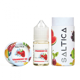 Saltica Strawberry Ice Salt Likit 50 mg çilek aromalı elektronik sigara likiti.