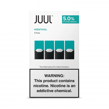 Juul Menthol 5% Nikotin Gücü 4'lü Pod Kartuş Ambalajı